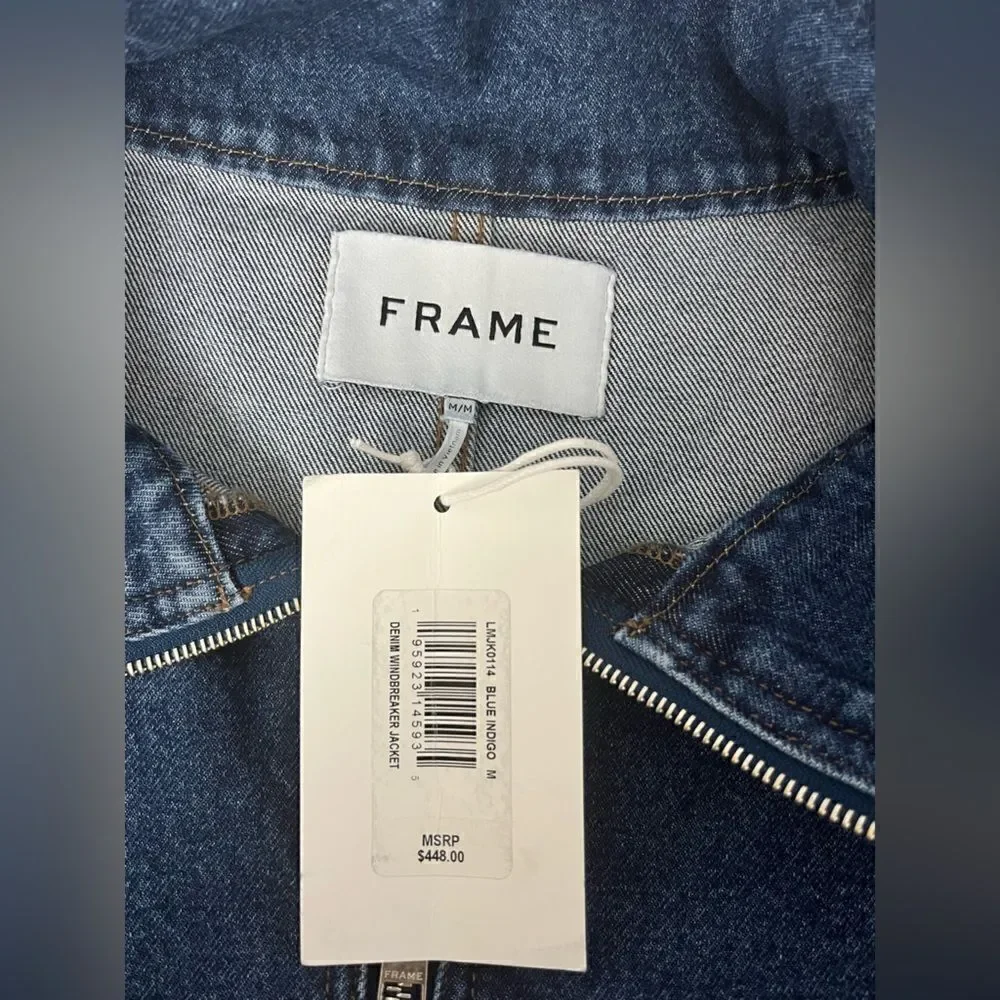 Frame NWT denim windbreaker anorak jacket